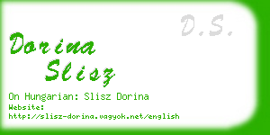 dorina slisz business card